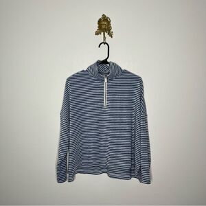 Splendid Bisous Quarter-zip Cotton-blend Pullover Top XS